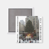 NYC Rockefeller Center ijsbaan magneet (Voorkant / Achterkant)