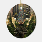 NYC Rockefeller Center kerstboom, Angels Keramisch Ornament (Links)