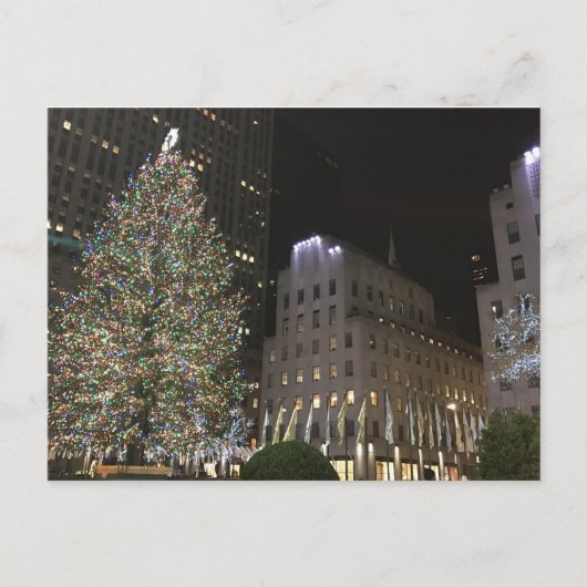 NYC Rockefeller Center kerstboom New York Feestdagenkaart (Voorkant)