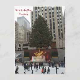 NYC Rockefeller Center Skaters Kerst Briefkaart
