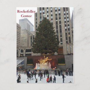 NYC Rockefeller Center Skaters-kerstBriefkaart Feestdagenkaart