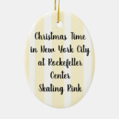 NYC Rockefeller Tree Skin-kerstmis Keramisch Ornament (Achterkant)