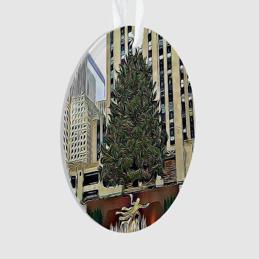 NYC Rockefeller Tree Skin-kerstmis Ornament (voorkant)