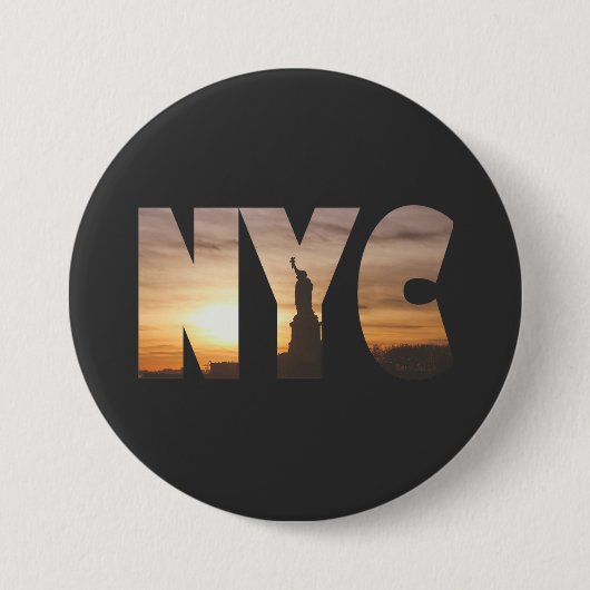 NYC RONDE BUTTON 7,6 CM (Voorkant)