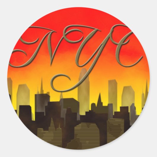 nyc ronde sticker (Voorkant)