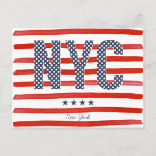 NYC   Rood, wit en blauw ontwerp Briefkaart
