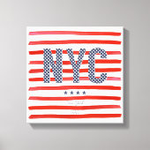 NYC | Rood, wit en blauw ontwerp Canvas Afdruk (Voorkant)