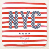 NYC | Rood, wit en blauw ontwerp Kartonnen Onderzetters (Voorkant)