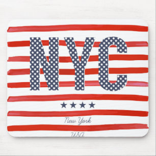 NYC   Rood, wit en blauw ontwerp Muismat