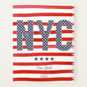 NYC | Rood, wit en blauw ontwerp Planner (Achterkant)