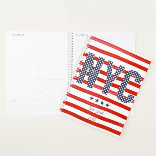 NYC | Rood, wit en blauw ontwerp Planner (Display)