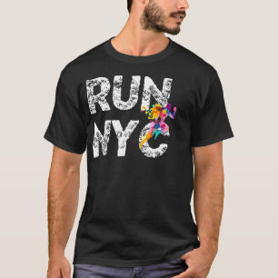 NYC Running man New York Runner Shirt Run Marathon