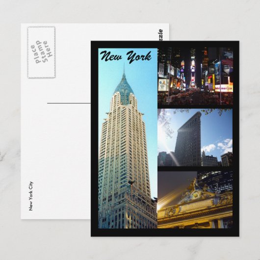 nyc scènes briefkaart (Voorkant / Achterkant)