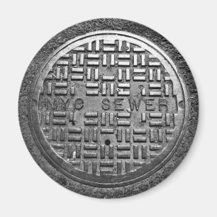 NYC Sewer Hoesje Magnet