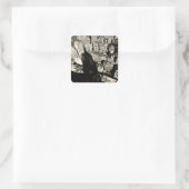 NYC Shadow Vierkante Sticker (Tas)