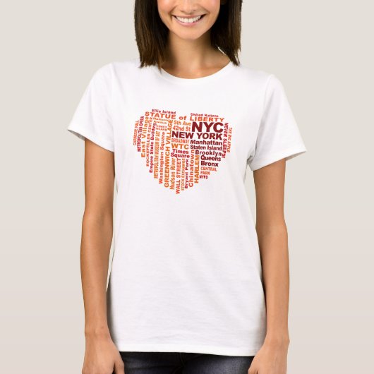 NYC-shirt - kies stijl en kleur T-shirt (Voorkant)