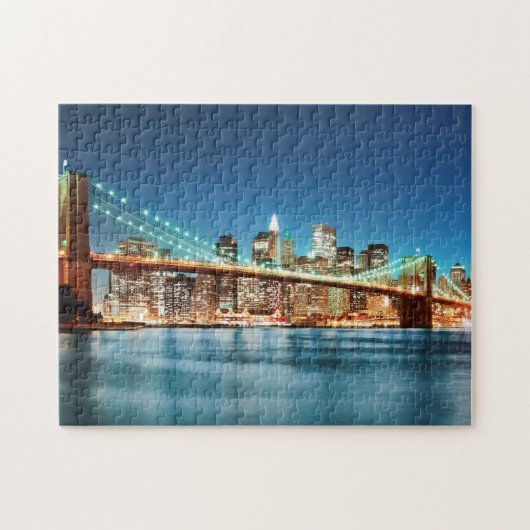 NYC Sights Skyline City Sights New York Cityscape Legpuzzel (Horizontaal)