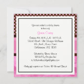 NYC Silhouet Brooklyn Bridge Boot 3U Baby Shower Kaart (Achterkant)