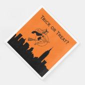 NYC Silhouet Heks Halloween Servetten (Hoek)