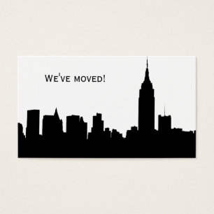 NYC Silhouet Skyline, ESB #1 - We zijn verhuisd Visitekaartje