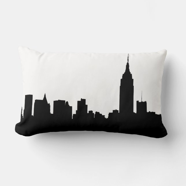 NYC Silhouet van de Skyline, ESB #1 Kussen (Voorkant)