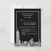 NYC Silhouette 01 Gegraveerd RSVP #1 Met Menu (Achterkant)