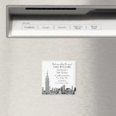 NYC Silhouette 01 Gegraveerd Save the Date Magneet (Insitu (Vaatwasser))