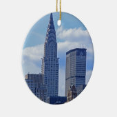 NYC Silhouette Chrysler Building B1 Keramisch Ornament (Rechts)