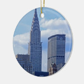 NYC Silhouette Chrysler Building B1 Keramisch Ornament (Links)