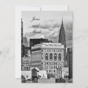 NYC Silhouette Chrysler Building Flatiron BW Bruil Kaart