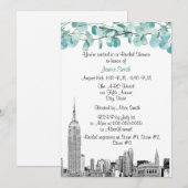 NYC Silhouette ESB Ets Eucalyptus Bruidscadeau Kaart (Voorkant / Achterkant)