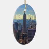 NYC Silhouette ESB, World Trade 2C Keramisch Ornament (Rechts)