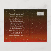 NYC Skyline 01 Etched Red Starry Save the Date Aankondigingskaart (Achterkant)