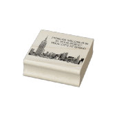 NYC Skyline 01 Etched Rubber Stamp Rubberstempel (Stempel)