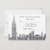 NYC Skyline 01 Etched White RSVP #2 (Achterkant)