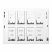 NYC Skyline 01 Etched Wine Label (Full Sheet)
