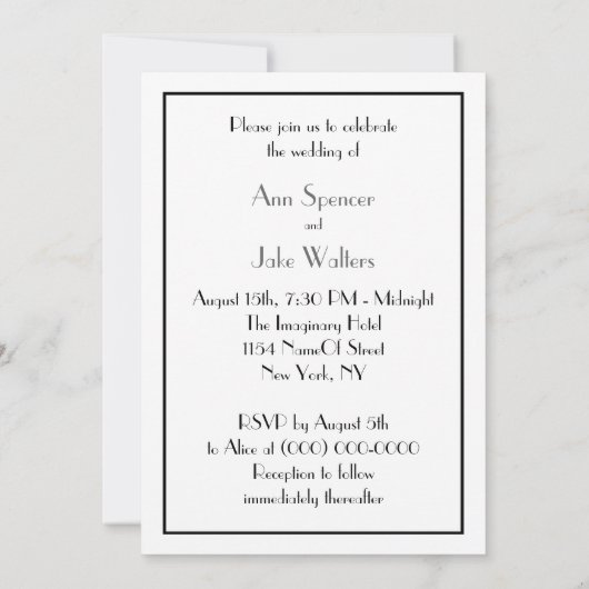 NYC skyline 01 geëtst bruiloft uitnodigen Kaart (Achterkant)