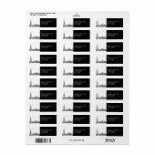 NYC Skyline 01 geëtst DIY BG Adres Label (Full Sheet)