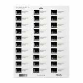 NYC Skyline 01 geëtst sterrendiy BG adreslabel Etiket (Full Sheet)