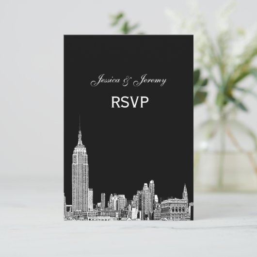 NYC Skyline 01 RSVP #1 met Menu (Staand voorkant)