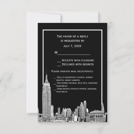 NYC Skyline 01 RSVP #1 met Menu (Achterkant)