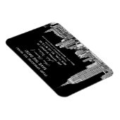 NYC Skyline 01 Uitgebreide DIY BG Kleur sparen de  Magneet (Rechterzijde)