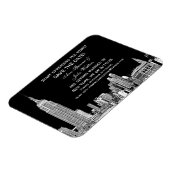 NYC Skyline 01 Uitgebreide DIY BG Kleur sparen de  Magneet (Linkerzijde)