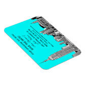 NYC Skyline 01 Uitgebreide DIY BG Kleur sparen de  Magneet (Rechterzijde)