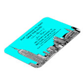NYC Skyline 01 Uitgebreide DIY BG Kleur sparen de  Magneet (Linkerzijde)