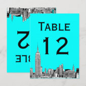 NYC Skyline 01 Uitgebreide Kaart van het Aantal va (Voorkant / Achterkant)