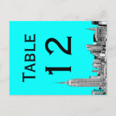 NYC Skyline 01 Uitgebreide Kaart van het Aantal va (Achterkant)