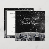 NYC Skyline #2 Blk Whart Vrijgezellenfeest Kaart (Voorkant / Achterkant)