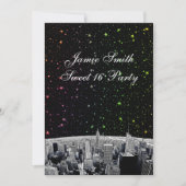 NYC Skyline 2 Rainbow Star Sweet 16 V Kaart (Voorkant)