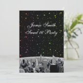 NYC Skyline 2 Rainbow Star Sweet 16 V Kaart (Staand voorkant)